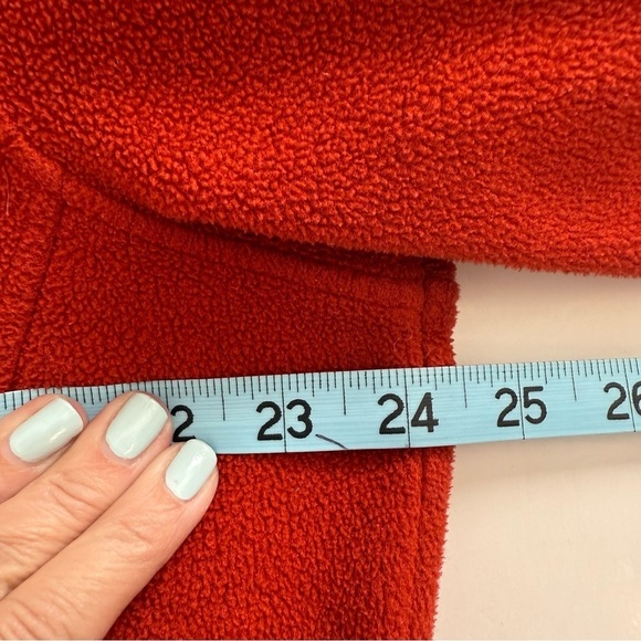 L.L. Bean Men's Sweater Fleece Pullover Orange Long Sleeve Polartec Shirt LG TAL - Picture 14 of 14